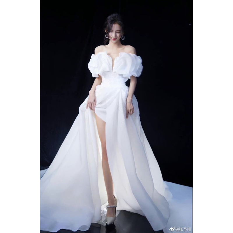 ĐẦM DẠ HỘI, DỰ TIỆC GẤM PHỐI LƯỚI, THIẾT KẾ TRỄ VAI BỒNG BỀNH, XẺ TÀ