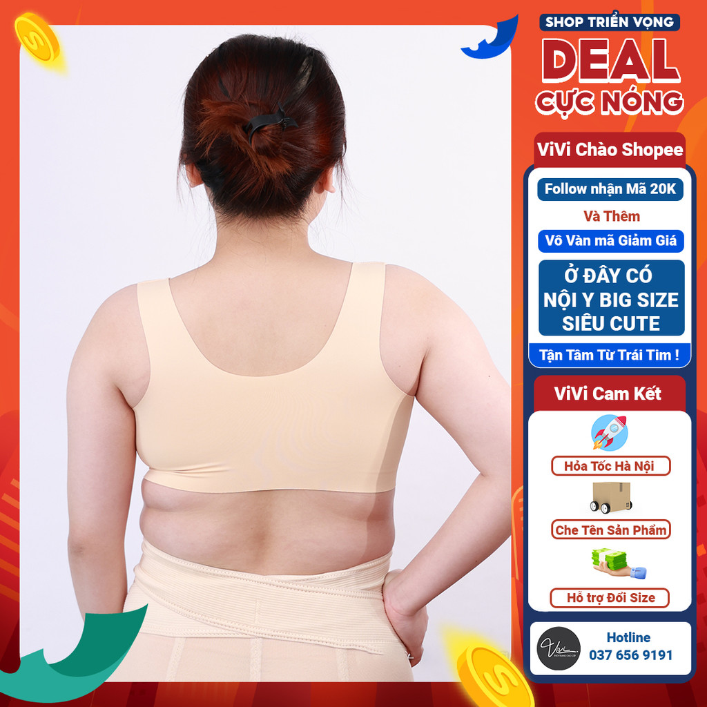 Áo lót Bigsize nữ - Áo ngực Big size định hình - Bra big size - Áo ngực cài trước Không gọng, Bản to, Đệm mỏng - Mã A1