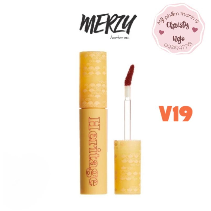 CHÍNH HÃNG SON KEM MERZY HERITAGE V19 ĐỎ CAM GẠCH
