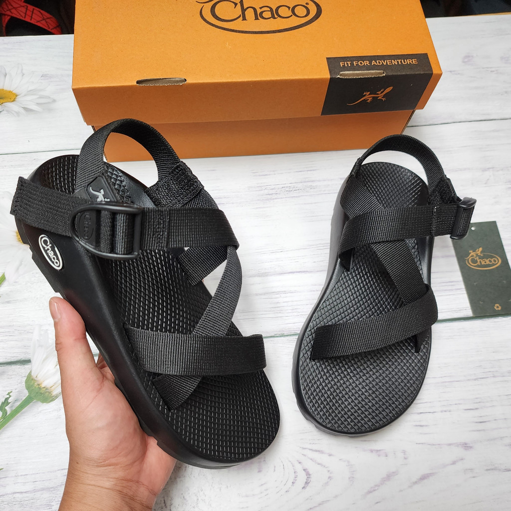 Dép sandal Chaco Nam Nữ Xuất Xịn Mã Đen Tuyền TG01