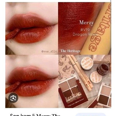 CHÍNH HÃNG SON KEM MERZY HERITAGE V19 ĐỎ CAM GẠCH