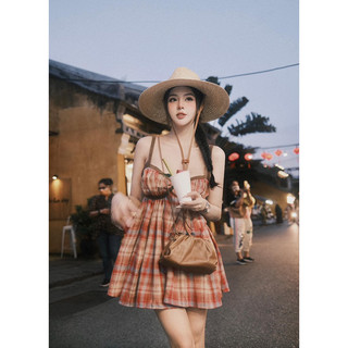 Váy 2 dây hội an mai phương bùi DÀi 75cm ẢNH THẬT TAG MAC CHECK CODE
