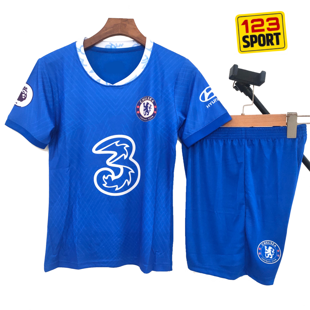 [Hàng trẻ em/ Có in] Bộ áo bóng đá Chelsea chất đẹp,vải mát