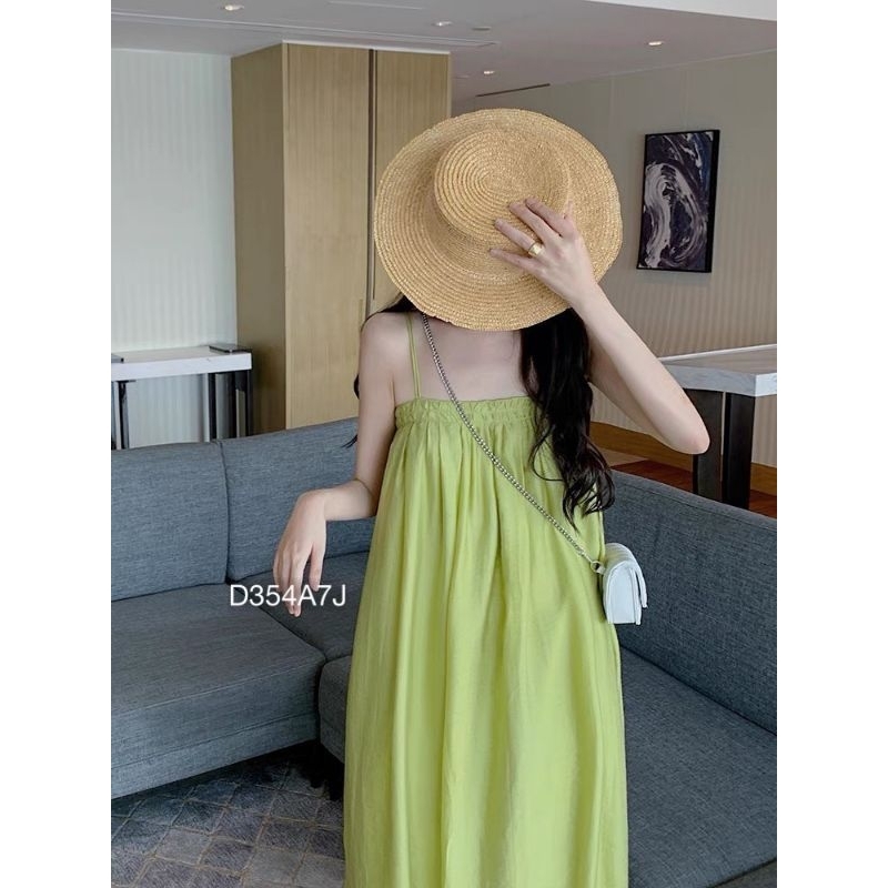Đầm Maxi Hai Dây Đi Biển Dáng Dài Màu Xanh Cốm Bigsize Bikini Đi Biển Mùa Hè Quyến Rũ