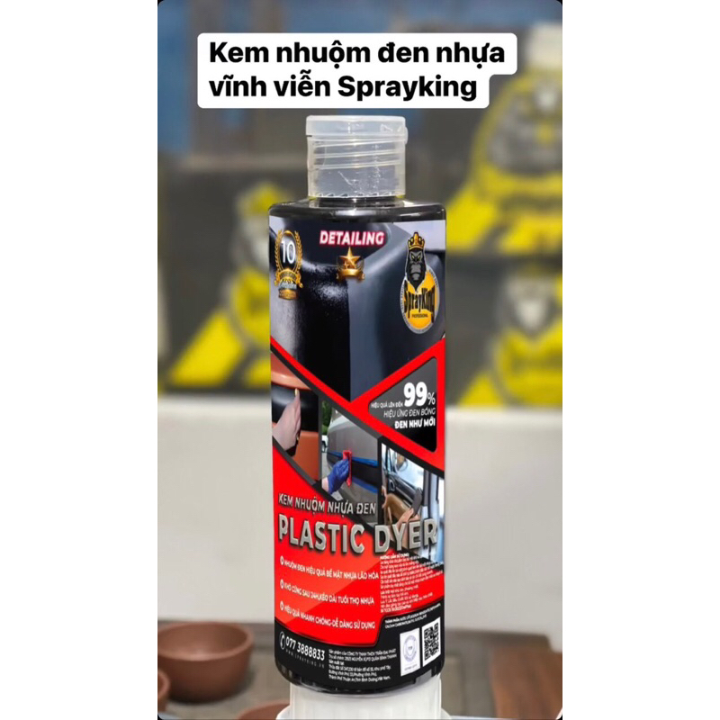 Kem Nhuộm Nhựa Đen_Sprayking Plastic Dyer 200ml