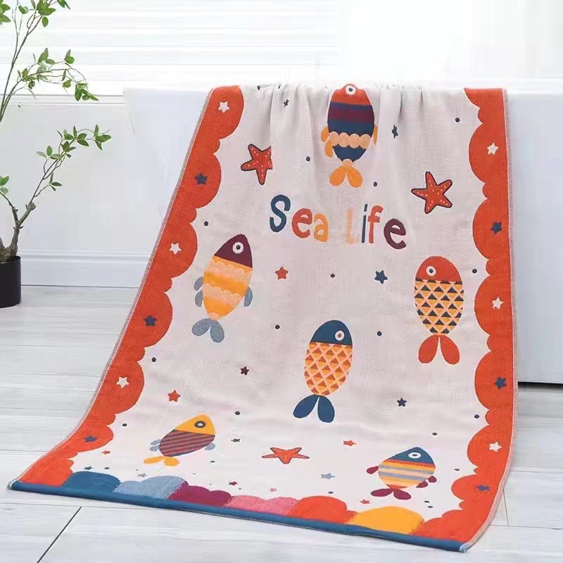 Khăn tắm có mũ cho bé khăn choàng tắm cotton khăn tắm xô đồ dùng cho bé