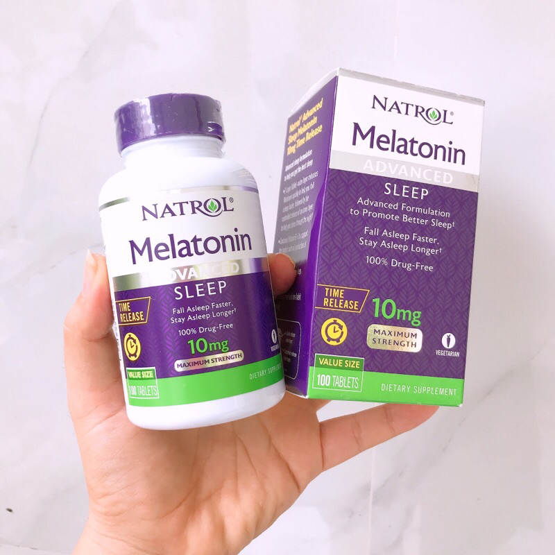 Viên ngủ ngon Natrol Melatonin Advanced Sleep 10mg
