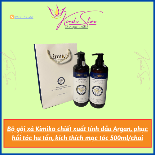 Bộ dầu gội xả KIMIKO dầu cặp gội xả KIMIKO bộ gội xả dầu kích thích mọc tóc dầu gội dầu xả 500ml xuất xứ Italia