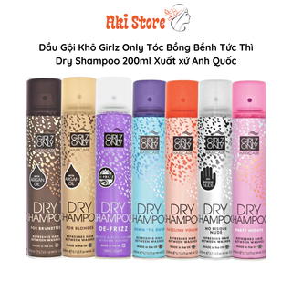 Dầu Gội Khô Girlz Only Tóc Bồng Bềnh Tức Thì Dry Shampoo 200ml Xuất xứ Anh Quốc