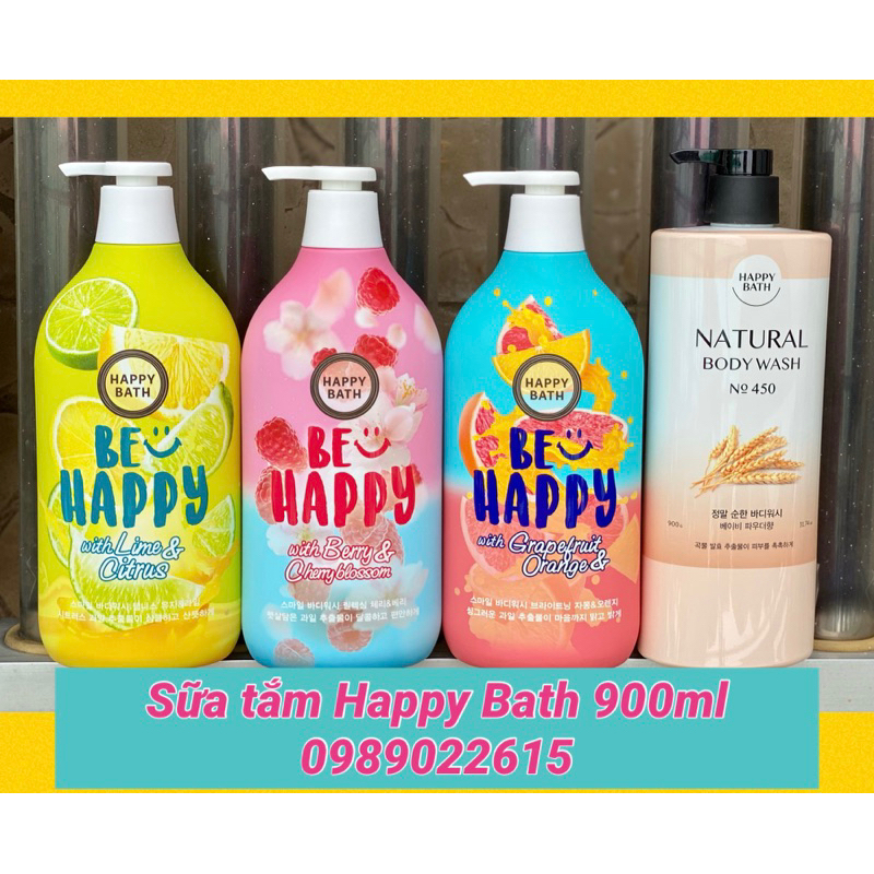 Sữa tắm Cao cấp Happy Bath Hàn Quốc 900ml HSD  2024 2025 2026