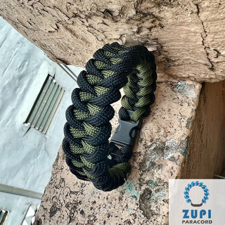 [HOT] Vòng Paracord Đen - Xanh Rêu Shark Jaw Bones