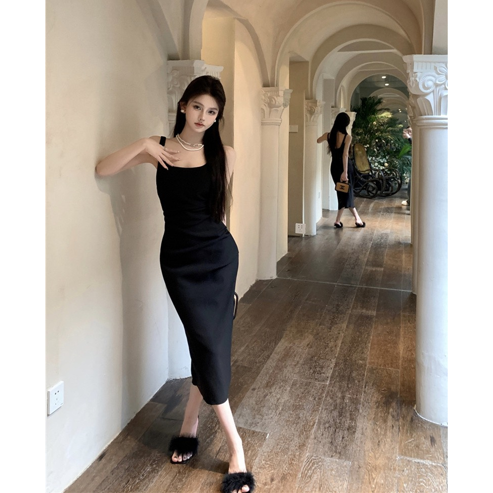 Váy đầm 2 dây ôm body  xẻ tà Hari GenZ Vay2sbantoxeta96