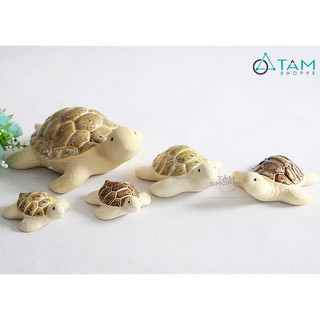 Tượng rùa gốm mình trắng nhiều cỡ TCV-RUA-02_TAN
