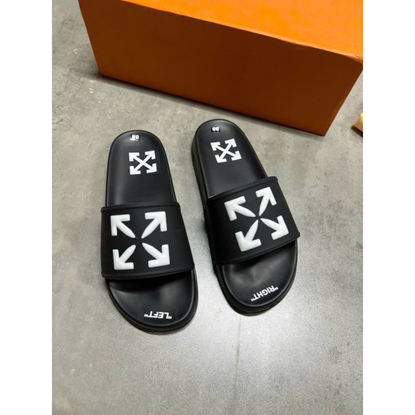 (GIÁ XƯỞNG) Dép lê off white quai da siêu nét - Dép nam quai da đỉnh cao Rẻ Nhất Shopeee