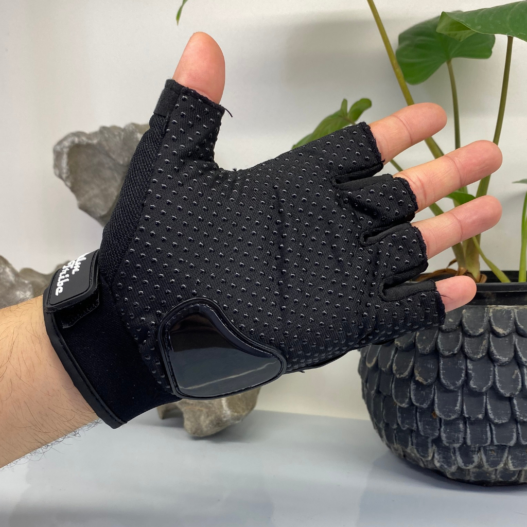 Găng tay xe máy cụt ngón có gù bảo vệ, găng tay phượt dành cho anh em lái xe