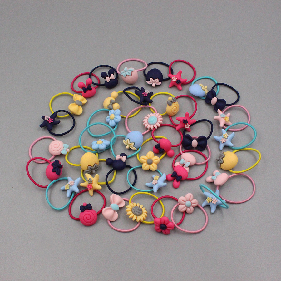 Set 40 Dây Buộc Tóc Cute Cho Bé Hộp Kitty Thiếc