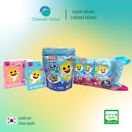 Tổng hợp các loại rong biển Organic PinkFong Hàn Quốc