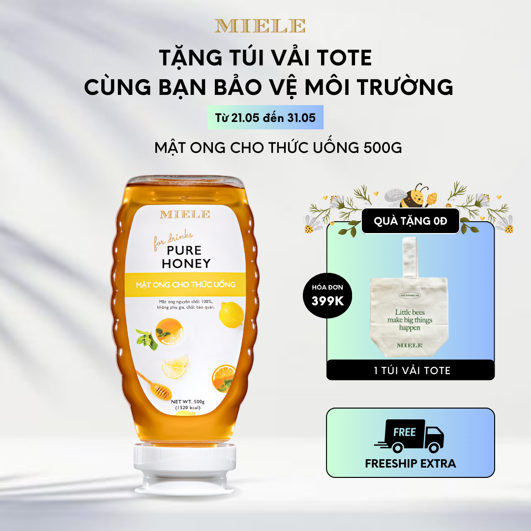 Mật ong chai tiện dụng Miele (cho món nước) 500g