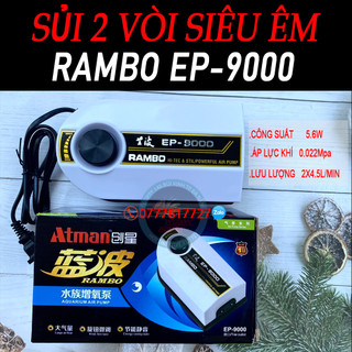Máy sủi oxy 2 vòi atman rambo ep9000 - sủi oxi siêu êm