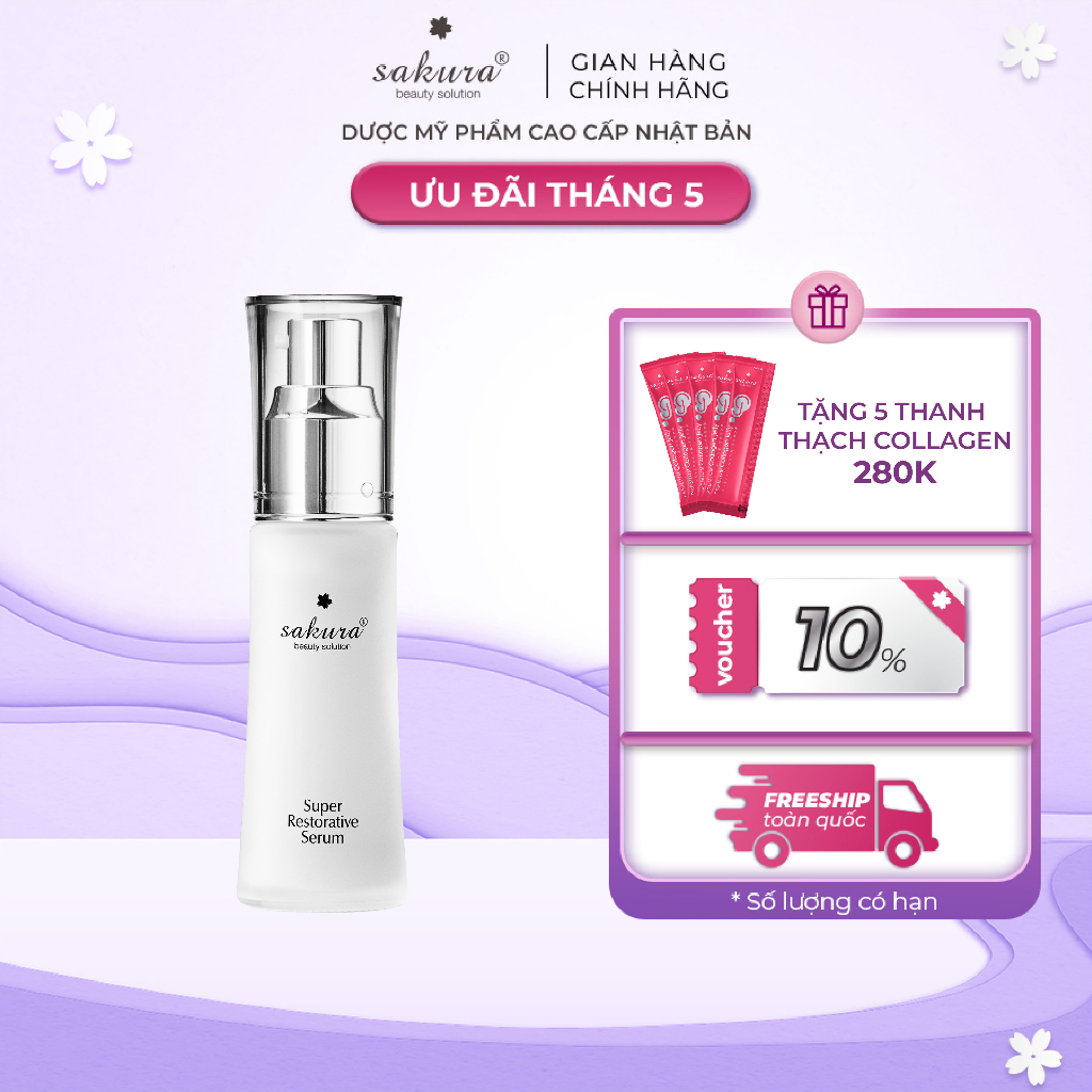 Serum dưỡng da hạn chế lão hoá Sakura Super Restorative Serum 30ml