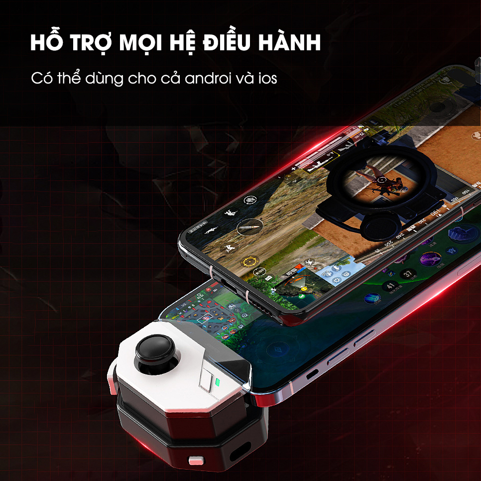 Tay cầm chơi game joystick điện thoại SIDOTECH MB02 hỗ trợ macro ghìm tâm auto tap liên quân ff pubg tốc chiến mobile