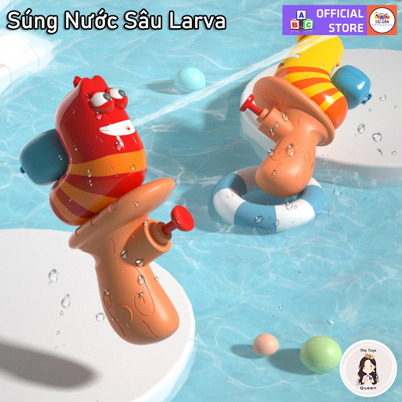 Súng Nước Mini Cầm Tay Cho Bé Hình Động Vật Dễ Thương Sâu Lava, Nhiều Màu Sắc Đồ Chơi Giải Nhiệt Mùa Hè Cho Bé