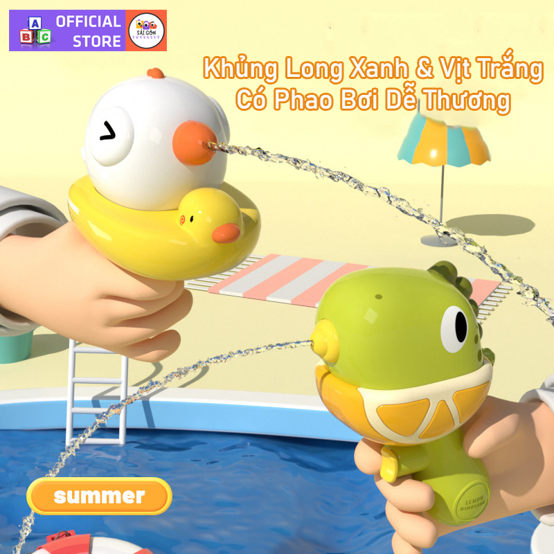 Súng Nước Mini Cầm Tay Cho Bé Hình Động Vật Dễ Thương Sâu Lava, Nhiều Màu Sắc Đồ Chơi Giải Nhiệt Mùa Hè Cho Bé