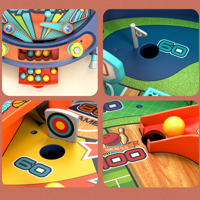 Bộ Đồ Chơi Máy Bắn Bóng Lăn PINBALL Sân Đấu Thể Thao Đa Chức Năng Đồ Chơi Thông Minh Rèn Luyện Tay Mắt Tư Duy Cho Bé