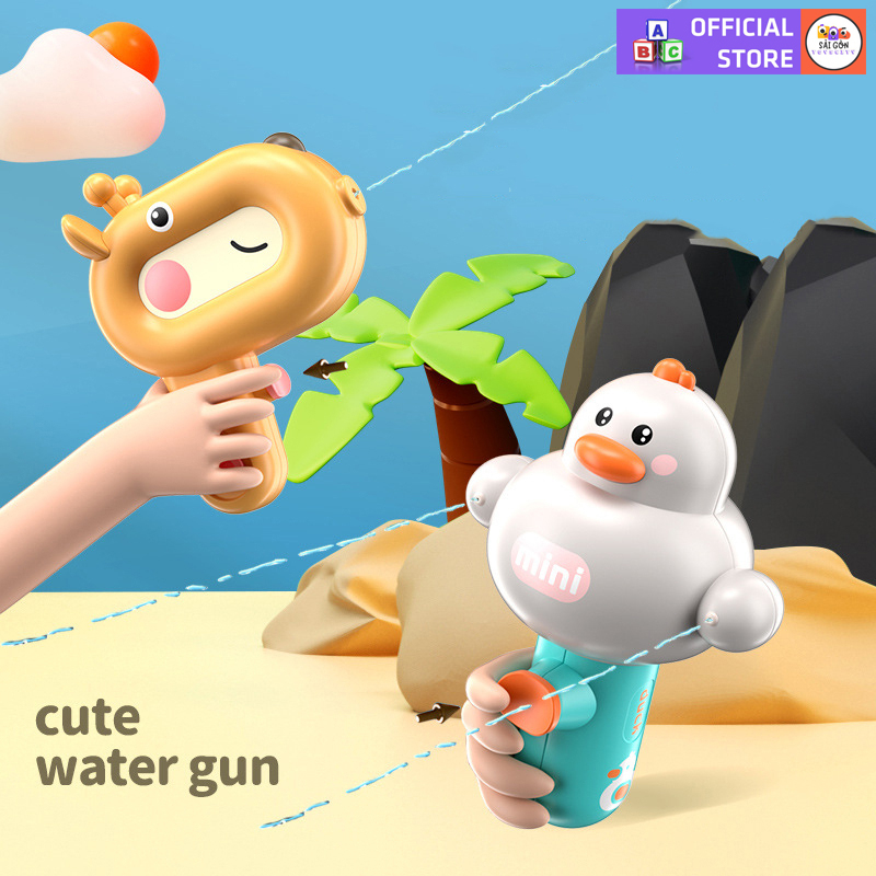 Súng Nước Mini Cầm Tay Cho Bé Hình Động Vật Dễ Thương Sâu Lava, Nhiều Màu Sắc Đồ Chơi Giải Nhiệt Mùa Hè Cho Bé