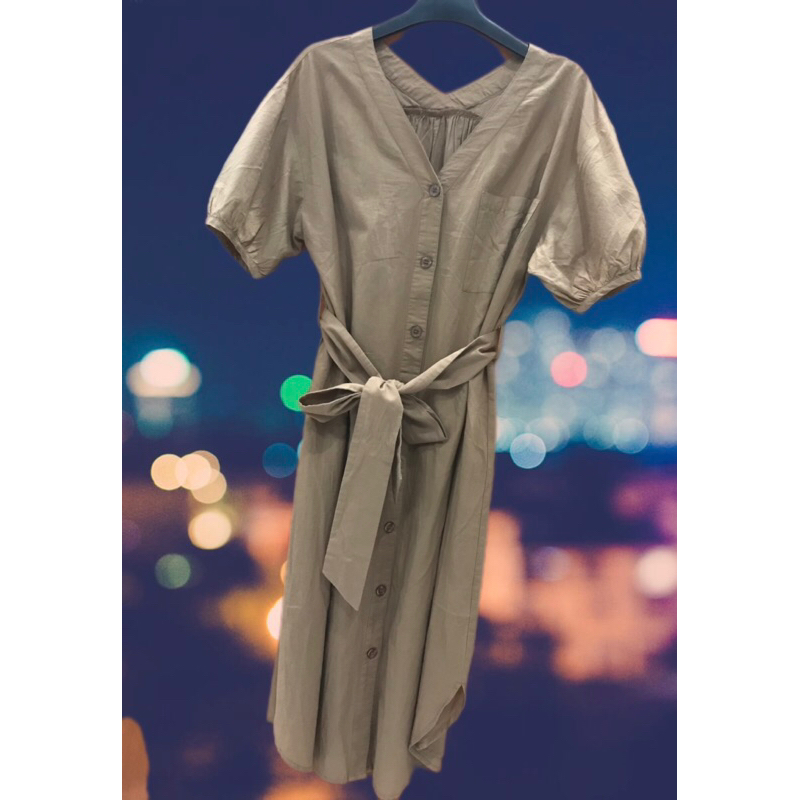 🌿Đầm thô ONE WAY vintage, màu nâu (ảnh tag là màu thật của vải ạ) - 2hand, si tuyển HK🌿a