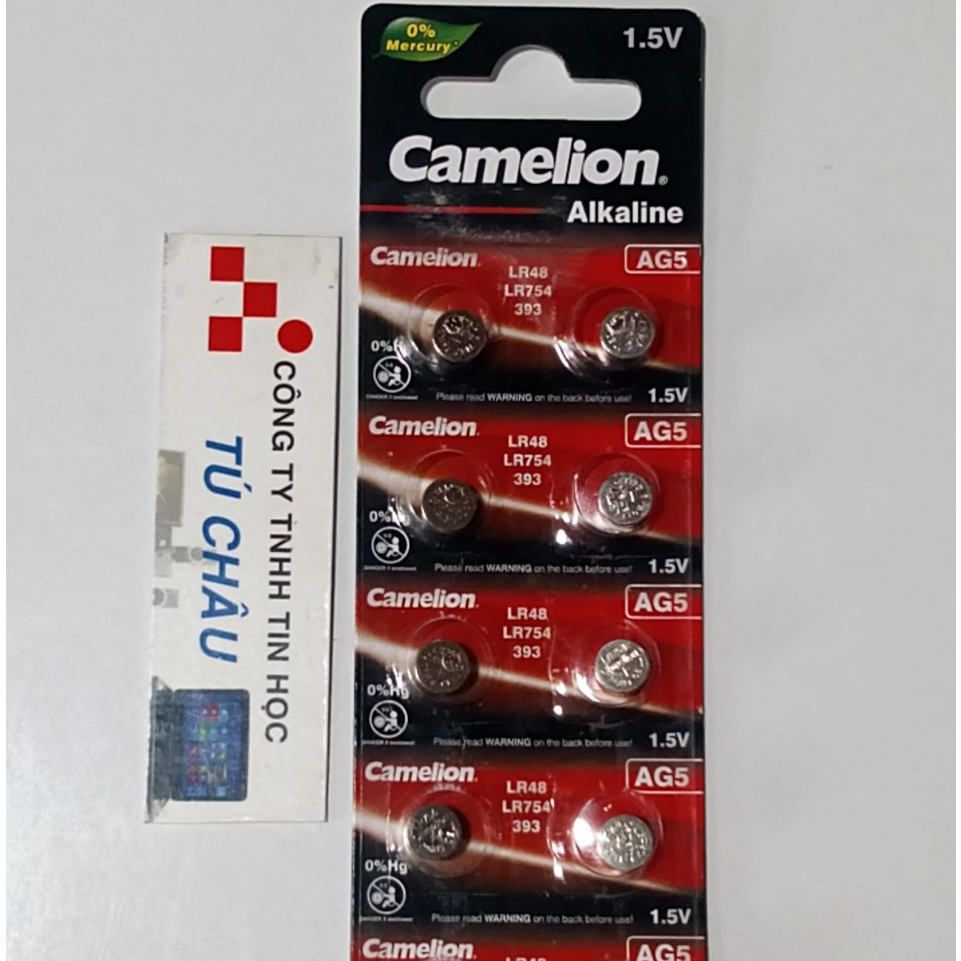 Pin Camelion G5, AG5, LR754, G5, LR48, 193, GP93A, 393, SR754W