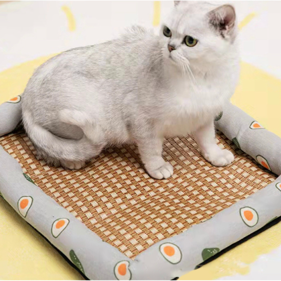 Thảm chiếu điều hòa cho thú cưng - Ổ nằm mùa hè cho thú cưng hình chữ nhật nhiều màu sắc, dễ dàng làm sạch