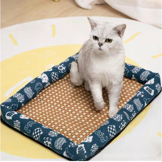 Thảm chiếu điều hòa cho thú cưng - Ổ nằm mùa hè cho thú cưng hình chữ nhật nhiều màu sắc, dễ dàng làm sạch