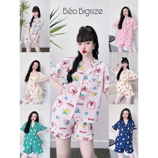 Đồ bộ pyjama bigsize -béo bigsize 50-90kg pyjama bigsize cao cấp mặc nhà đẹp