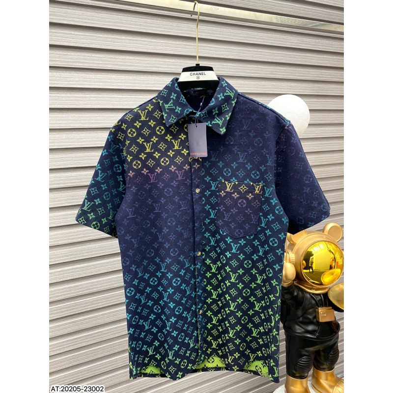Áo Polo LV SS2023- Hoạ tiết MONOGRAM Loang siêu nét (Bản LIKE AU)