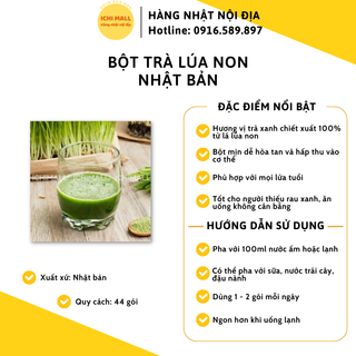 Bột lúa non, trà lúa non 44 gói Nhật Bản _Ichimall