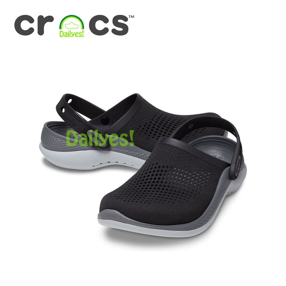 Dép Cross Literide 360 Nam Nữ Màu Đen Đế Xám siêu êm, hàng xịn, full tag, hỗ trợ đổi trả - Cross Literide Dailyes