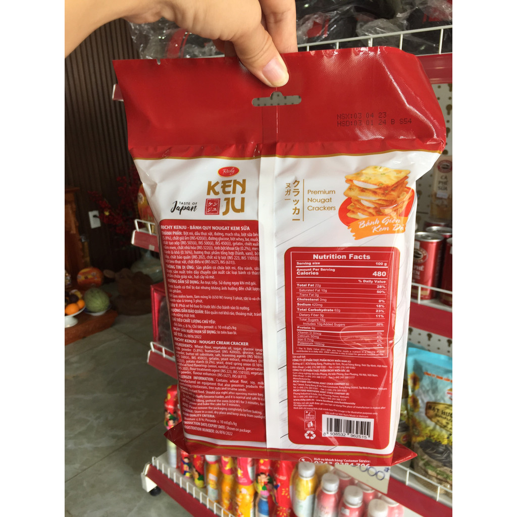 BÁNH NOUGAT KEM SỮA KENJU 186G