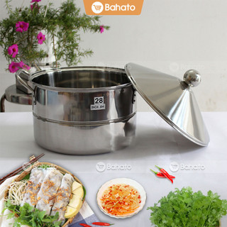 Nồi tráng bánh cuốn đa năng 28cm inox cao cấp