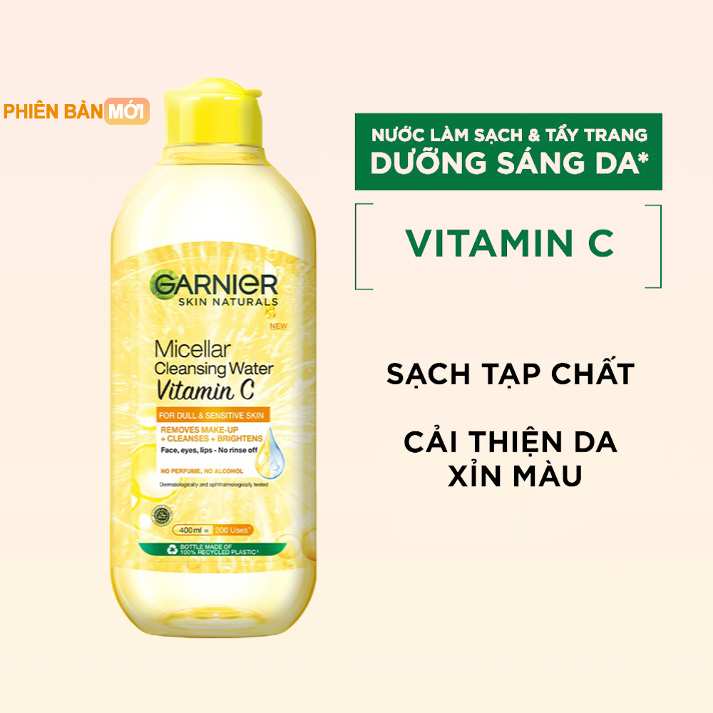 Nước Làm Sạch Và Tẩy Trang Cho Mọi Loại Da Garnier Micellar Cleansing Water 125ml / 400ml