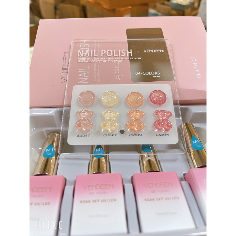 Set nhũ thạch 4 chai M1 Vendeeni 15ml