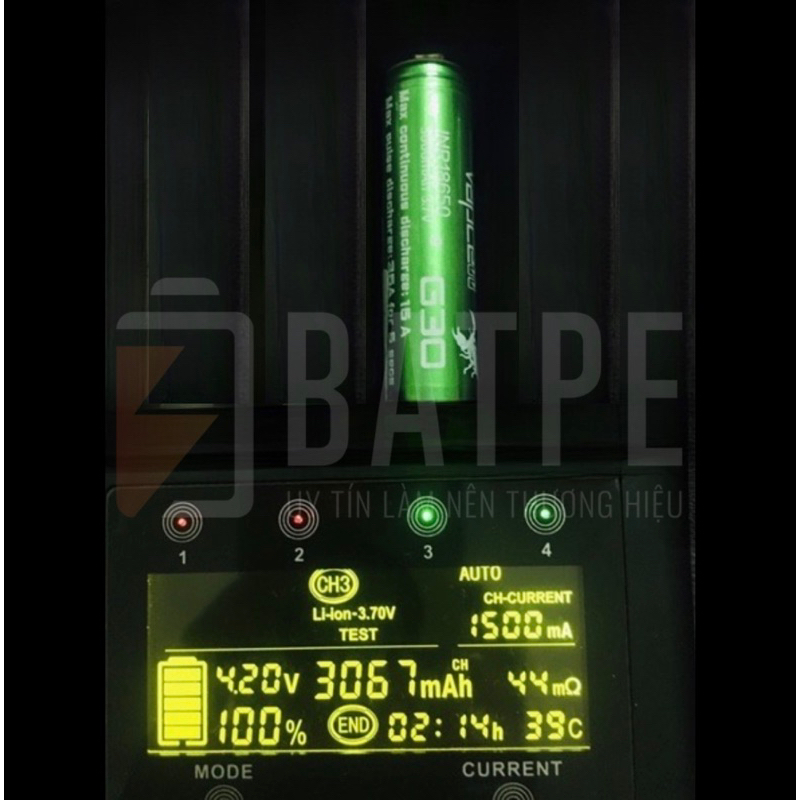 Pin sạc xả cao 18650 Vapcell G30 3000mAh mới 100%