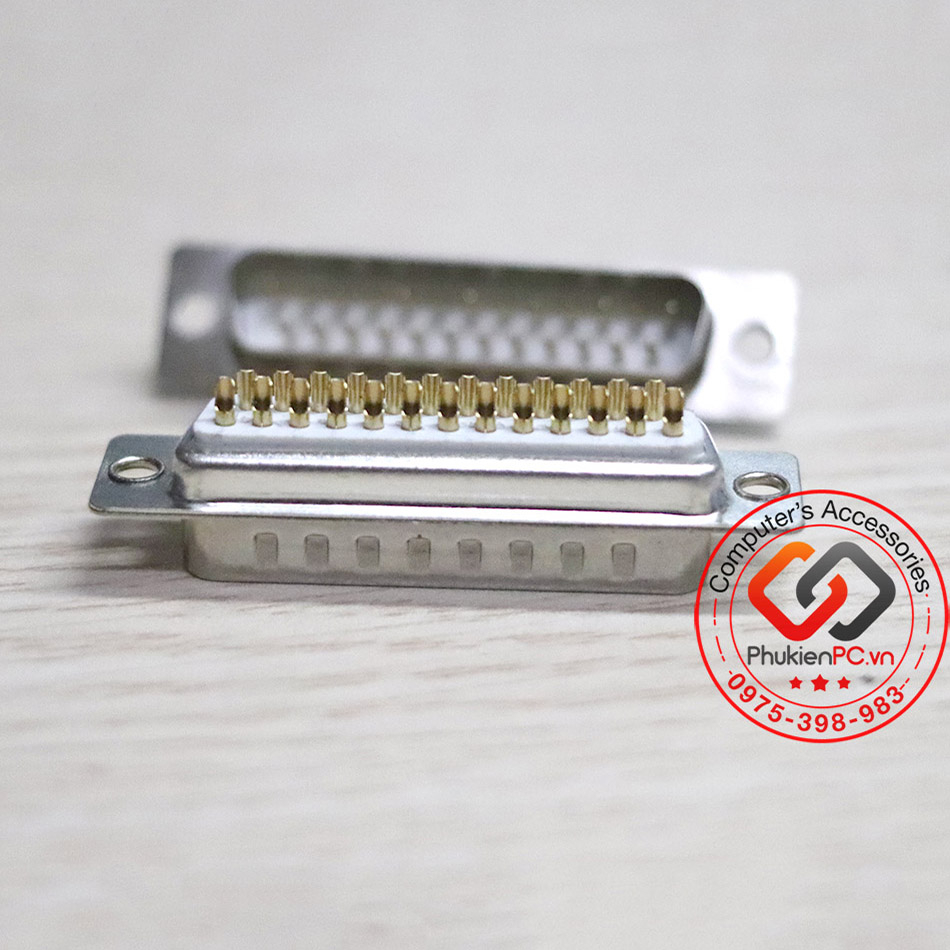 Đầu hàn COM DB25 Đực mạ vàng 2U vỏ ốp NHỰA Hàn cáp COM LPT DB25 máy công nghiệp, Y tế Cáp riser DB25, DB50 DB37 DB15 DB9