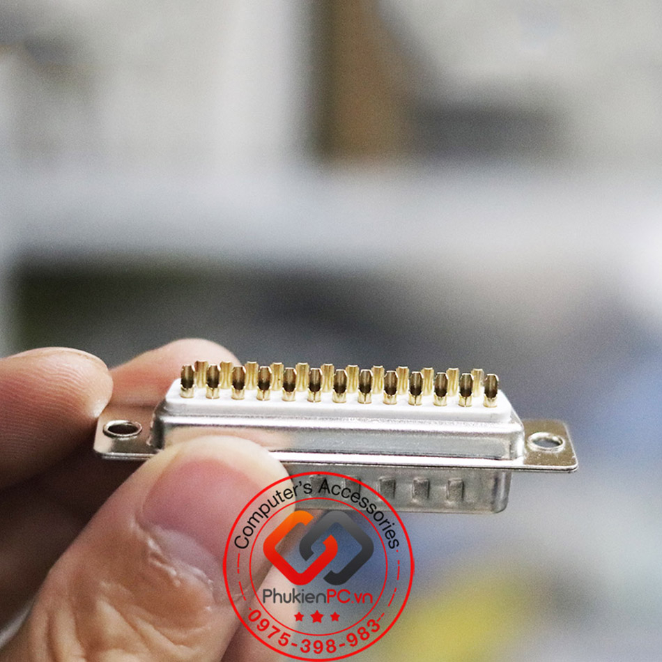 Đầu hàn COM DB25 Đực mạ vàng 2U vỏ ốp NHỰA Hàn cáp COM LPT DB25 máy công nghiệp, Y tế Cáp riser DB25, DB50 DB37 DB15 DB9