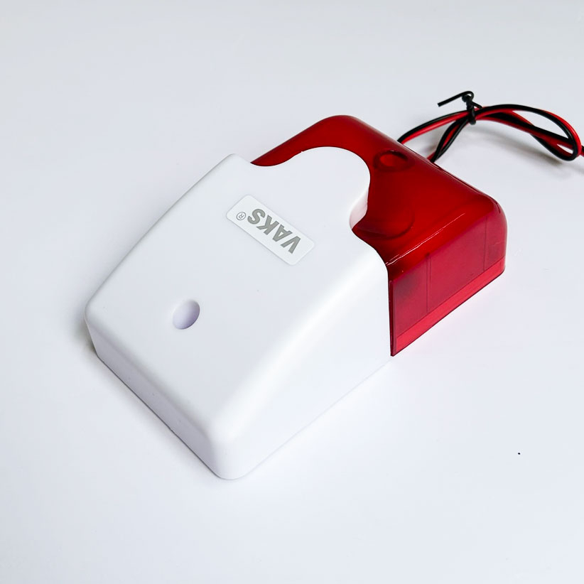 Còi Hú Đèn Chớp Báo Động 103 có 2 dòng điện áp riêng biệt 220V AC hoặc 12V DC