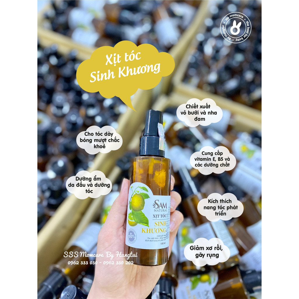 Xịt tóc Sinh Khương - SAM NATURAL
