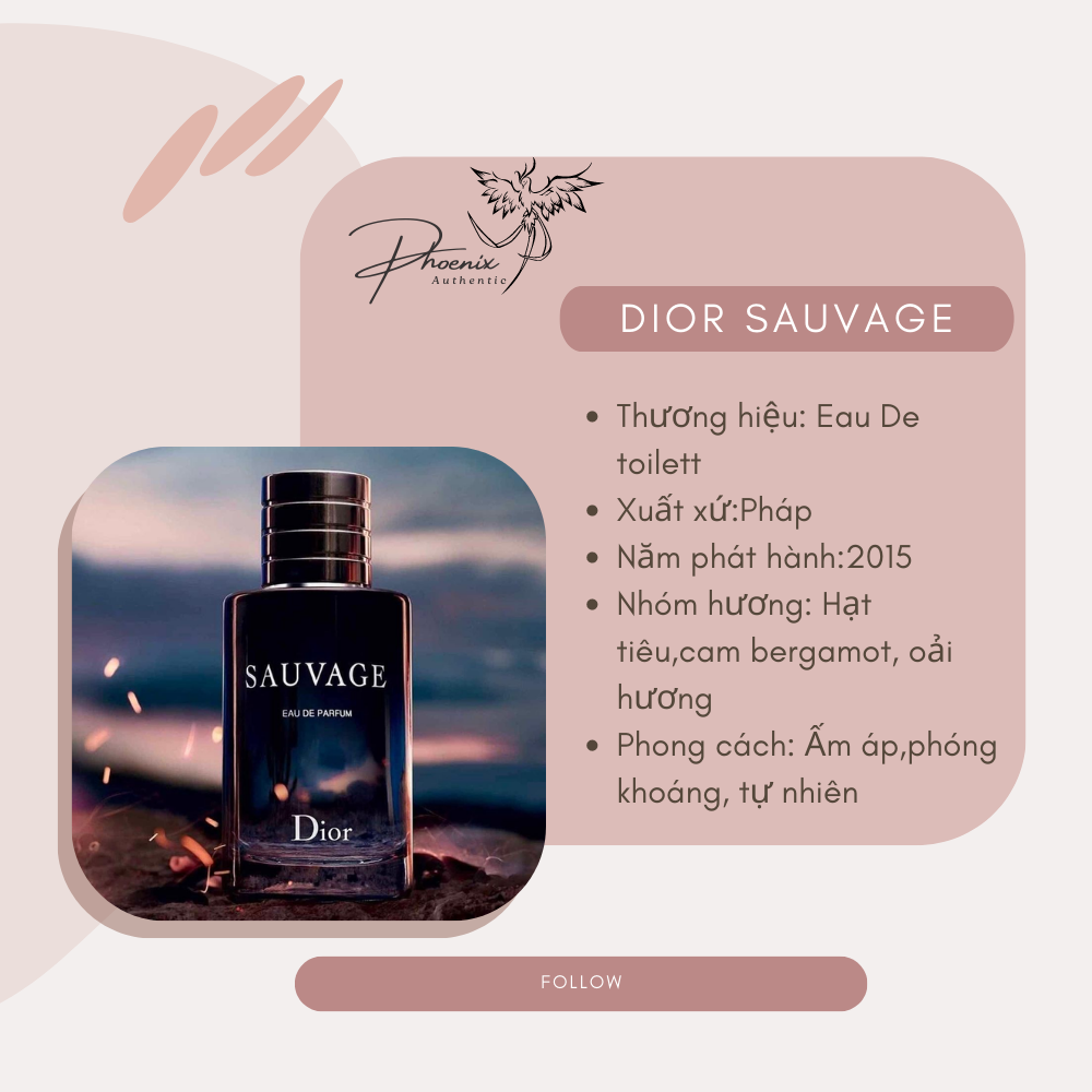 Nước hoa nam Dior sauvage EDP 10ml lịch lãm, cuốn hút- Phoenix Authentic