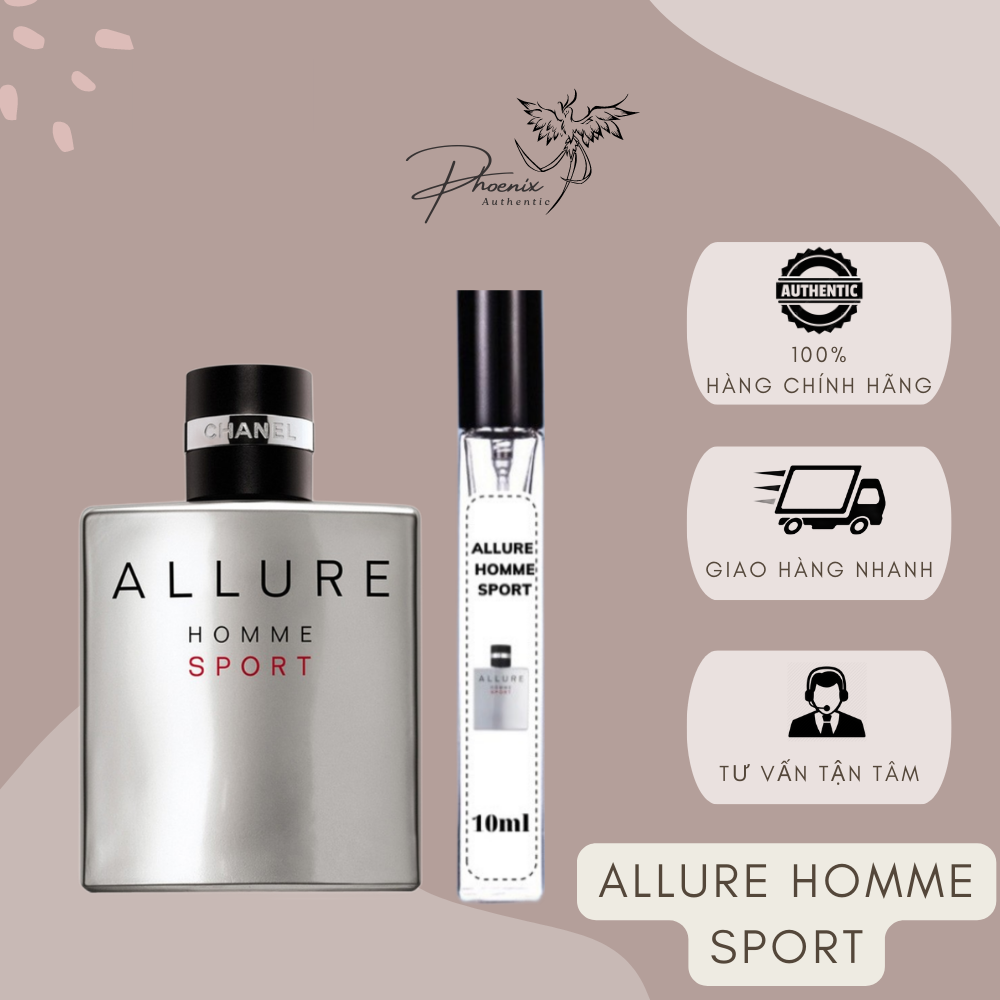 Nước hoa nam allure  homme  sport edt chiết 10ml lôi cuốn, mạnh mẽ- Phoenix Authentic