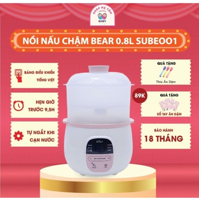 (Bản Quốc Tế) Nồi Nấu Cháo, Ninh, Hầm, Hấp Cách Thuỷ 4...