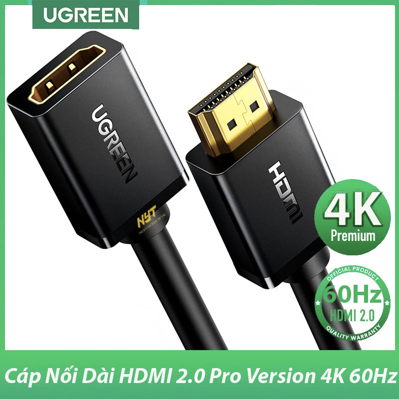 Cáp Nối Dài HDMI 2.0 4K@60Hz Cao Cấp UGREEN HD107 - BH 18T Chính Hãng